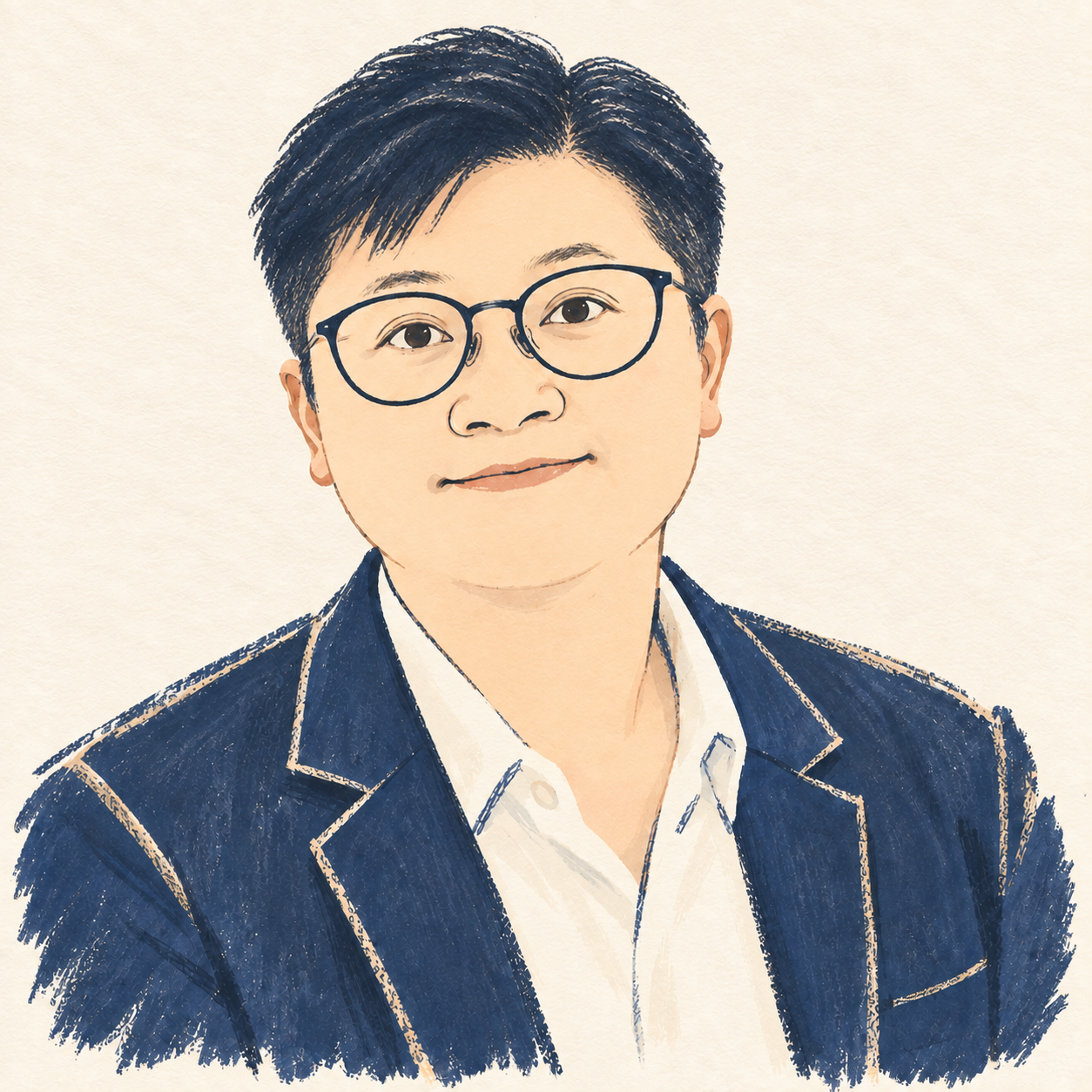 曾開昱會計師手繪肖像
